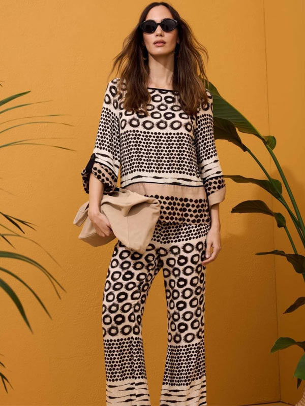 Conjunto étnico pantalón campana - Banes Moda Tienda Ropa Ramallosa Nigrán