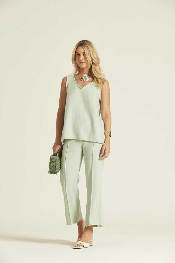 Pantalones menta Oky - Elegancia Urbana
