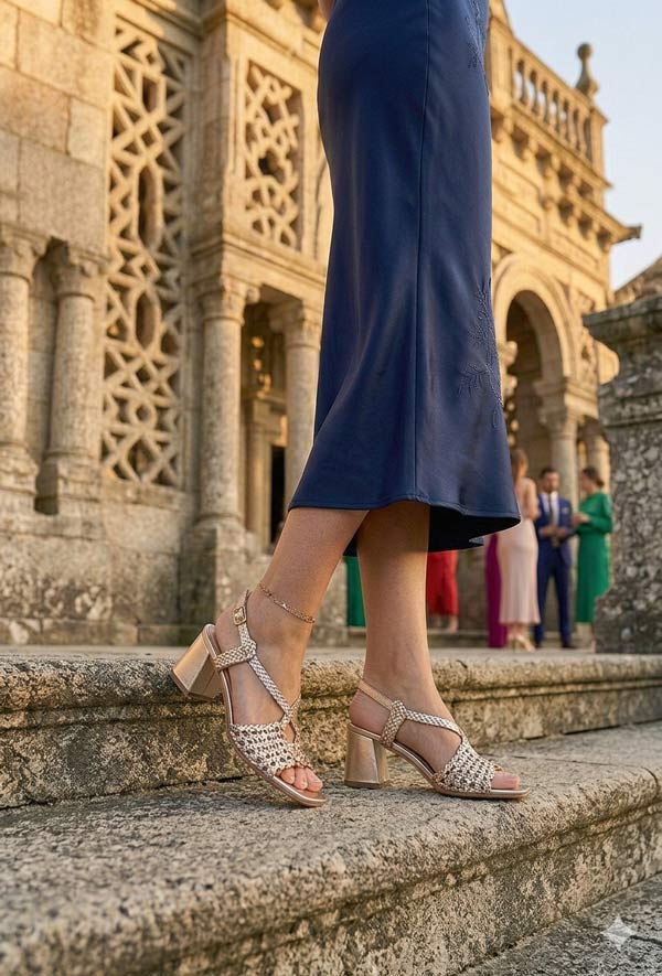 Sandalias de tacón platino Gioseppo 79234 Blissfield - Banes Moda Zapatería Ramallosa Nigrán