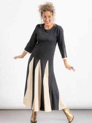vestido-largo-godetes-mason-negro-y-beige-dup-ca96n-banes-moda-tienda-de-ropa-zapateria-bolsos-y-complementos-ramallosa-nigran-(1)